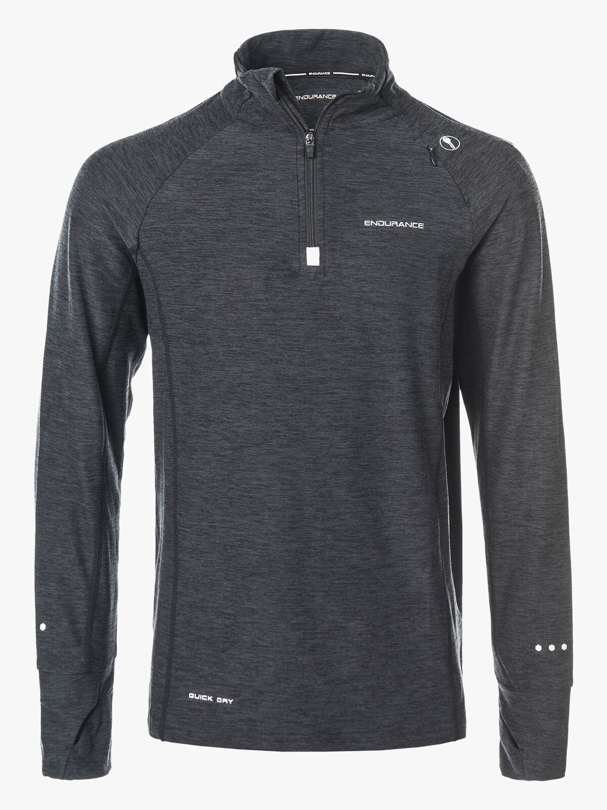 Endurance Lyle Melange Performance Shirt, Black