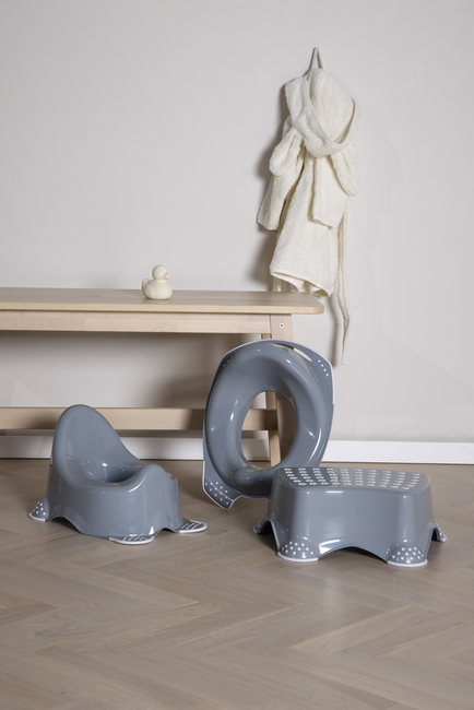 Beemoo CARE Anti-Slip Töpfchen, Toilettensitz und Tritthocker, Grau