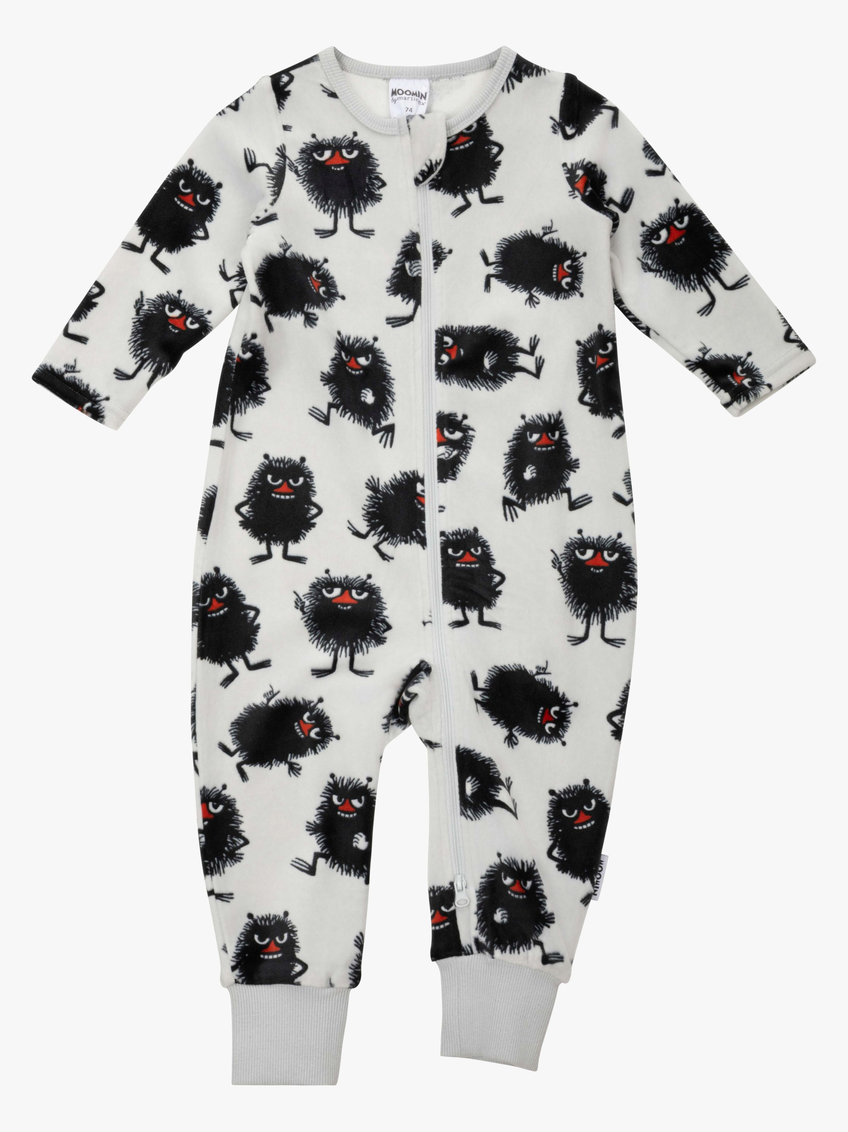 Moomin by Martinex Pigg Samtpyjama Baby, Grau, 80