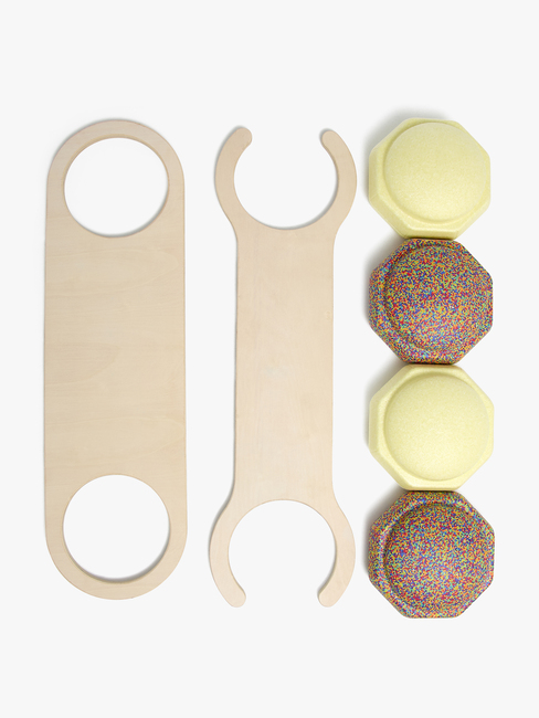 JLY Balancebrücke 2er-Pack, Natur