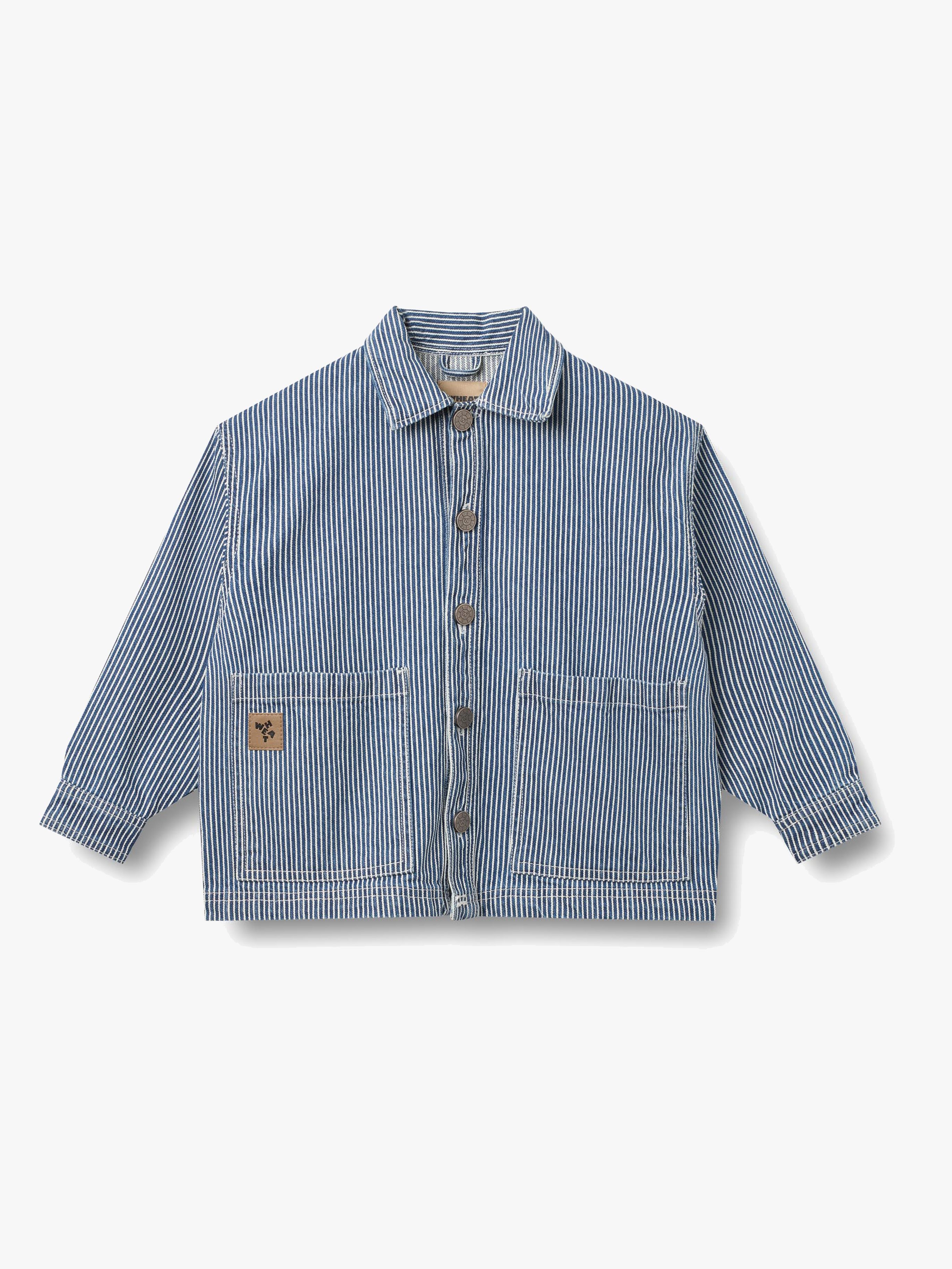 Wheat Cole Overshirt, Denim Stripe, 110