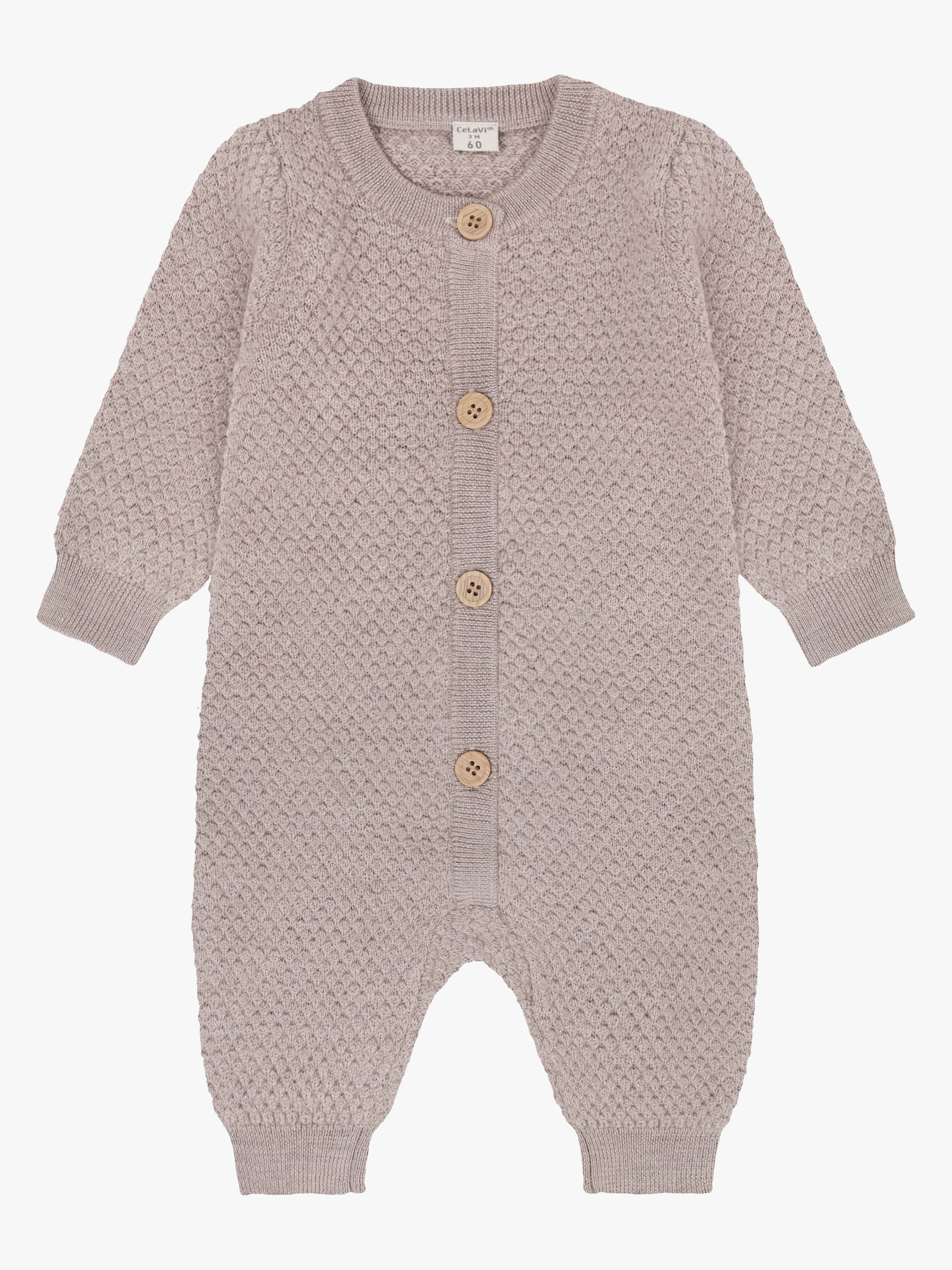 CeLaVi Strick-Overall Merinowolle, Mocha Meringue Melange, 70