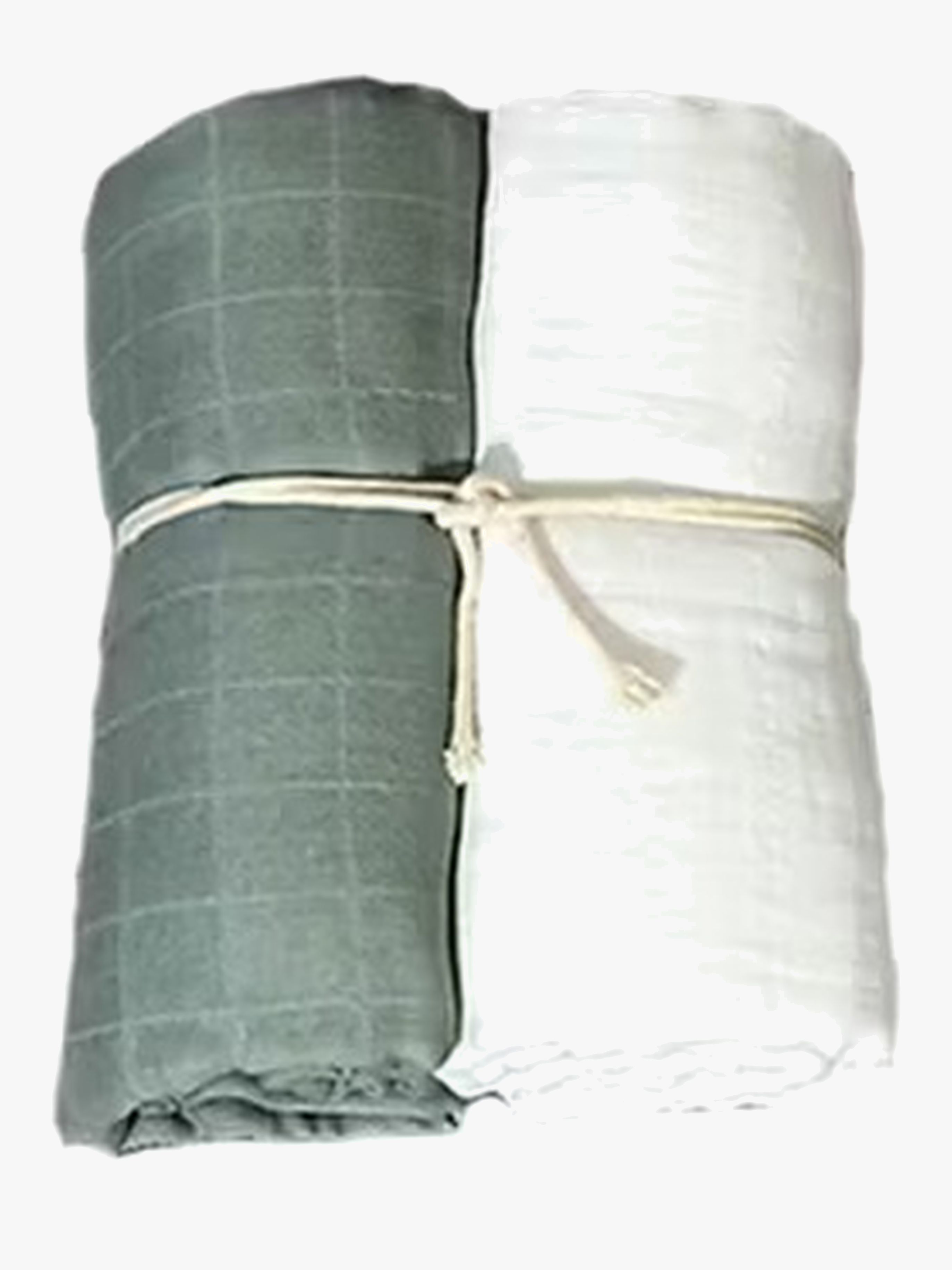 Mini Dreams Musselintuch 2er-Pack, Green Sand