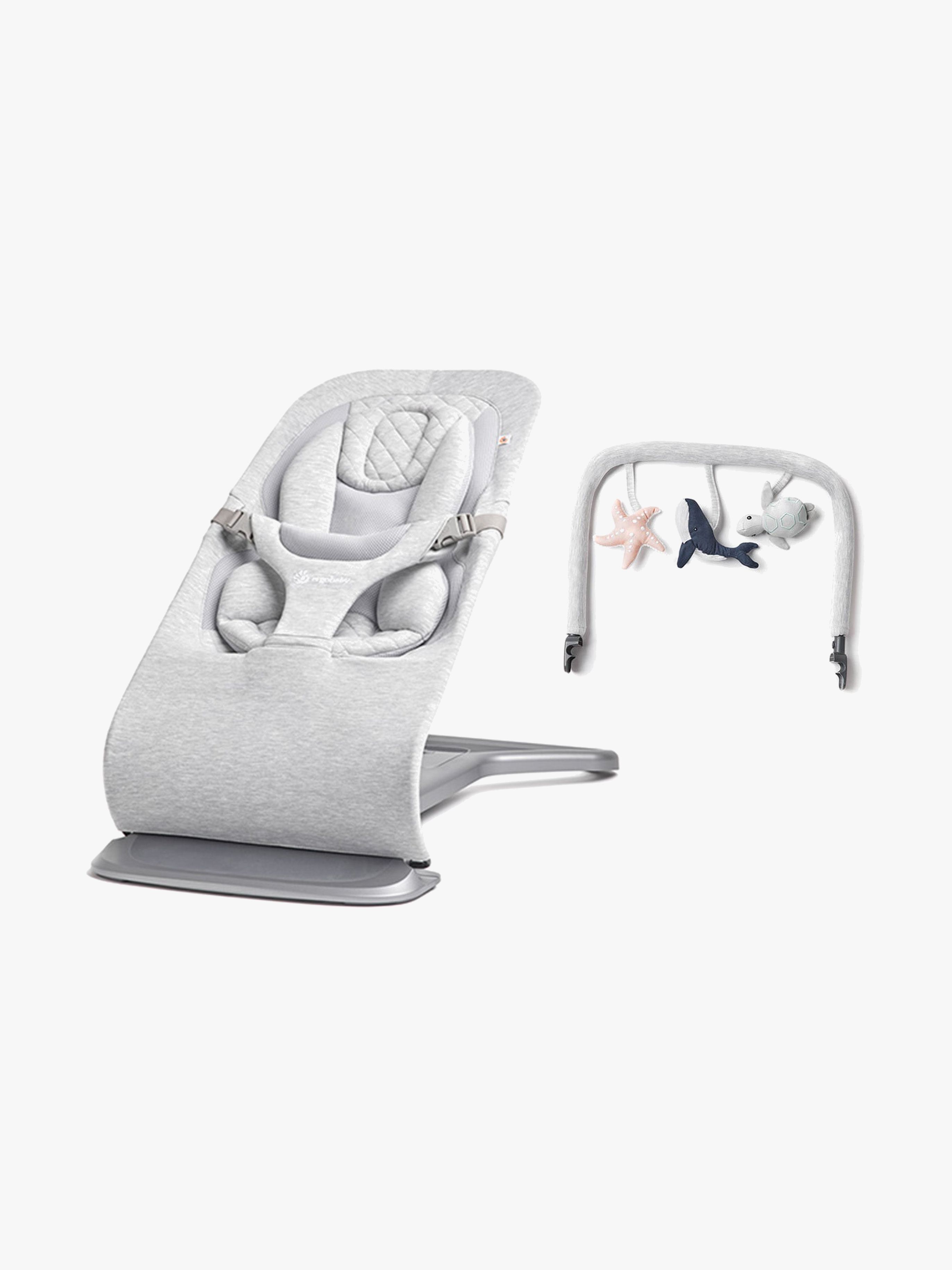 Ergobaby Evolve 3-in-1 Babywippe inkl. Spielbogen, Light Grey