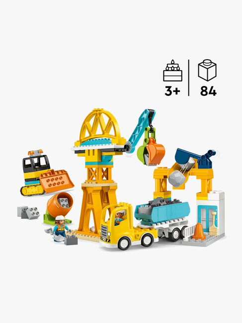 LEGO DUPLO Town 10476 Baustelle mit Baufahrzeugen – 3-in-1-Set