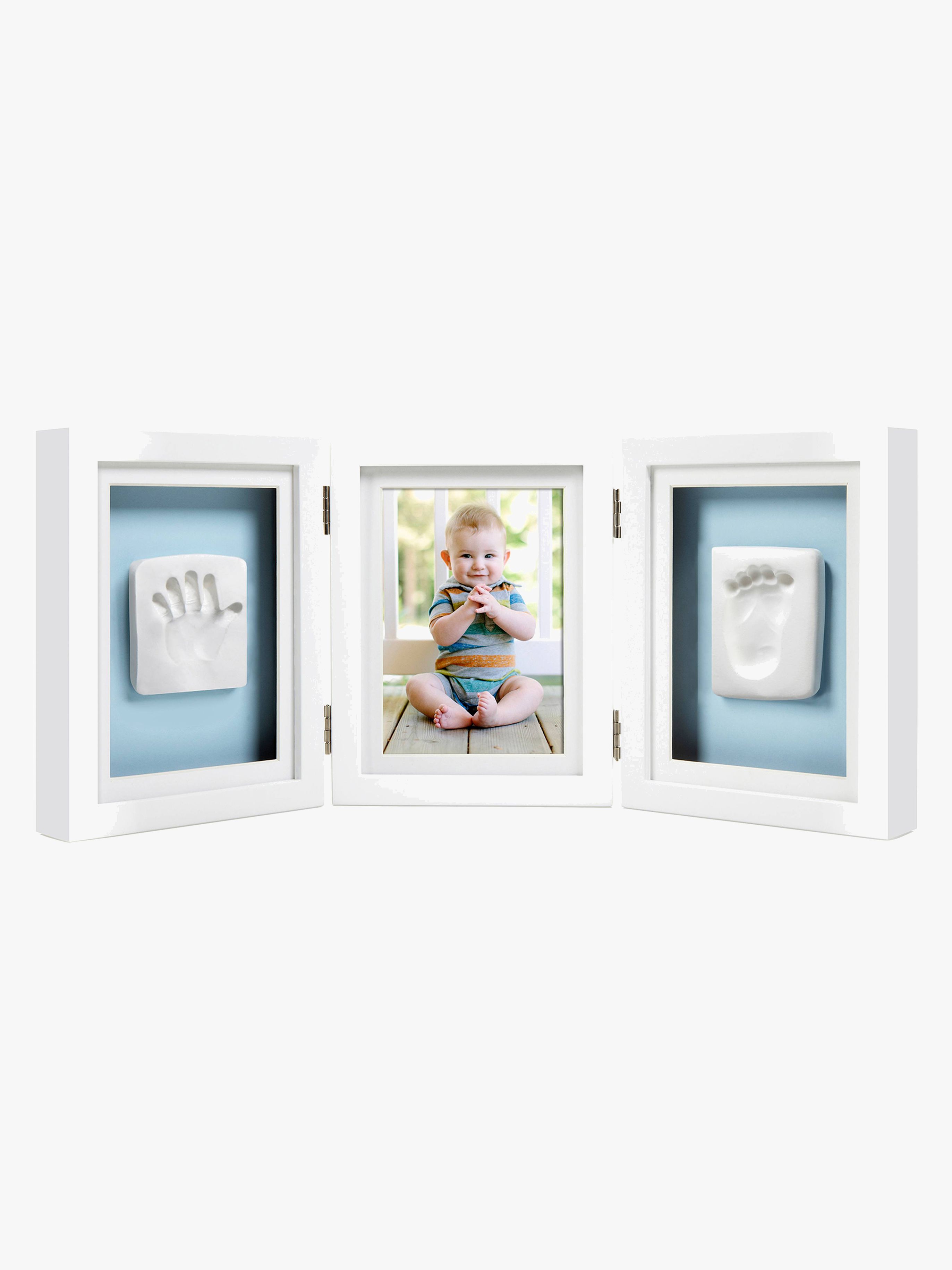 Pearhead Babyprints Deluxe Rahmen Dreiteilig, Weiß
