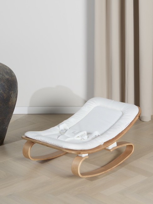 Beemoo PLAY Nordic Babywippe, White/Wood