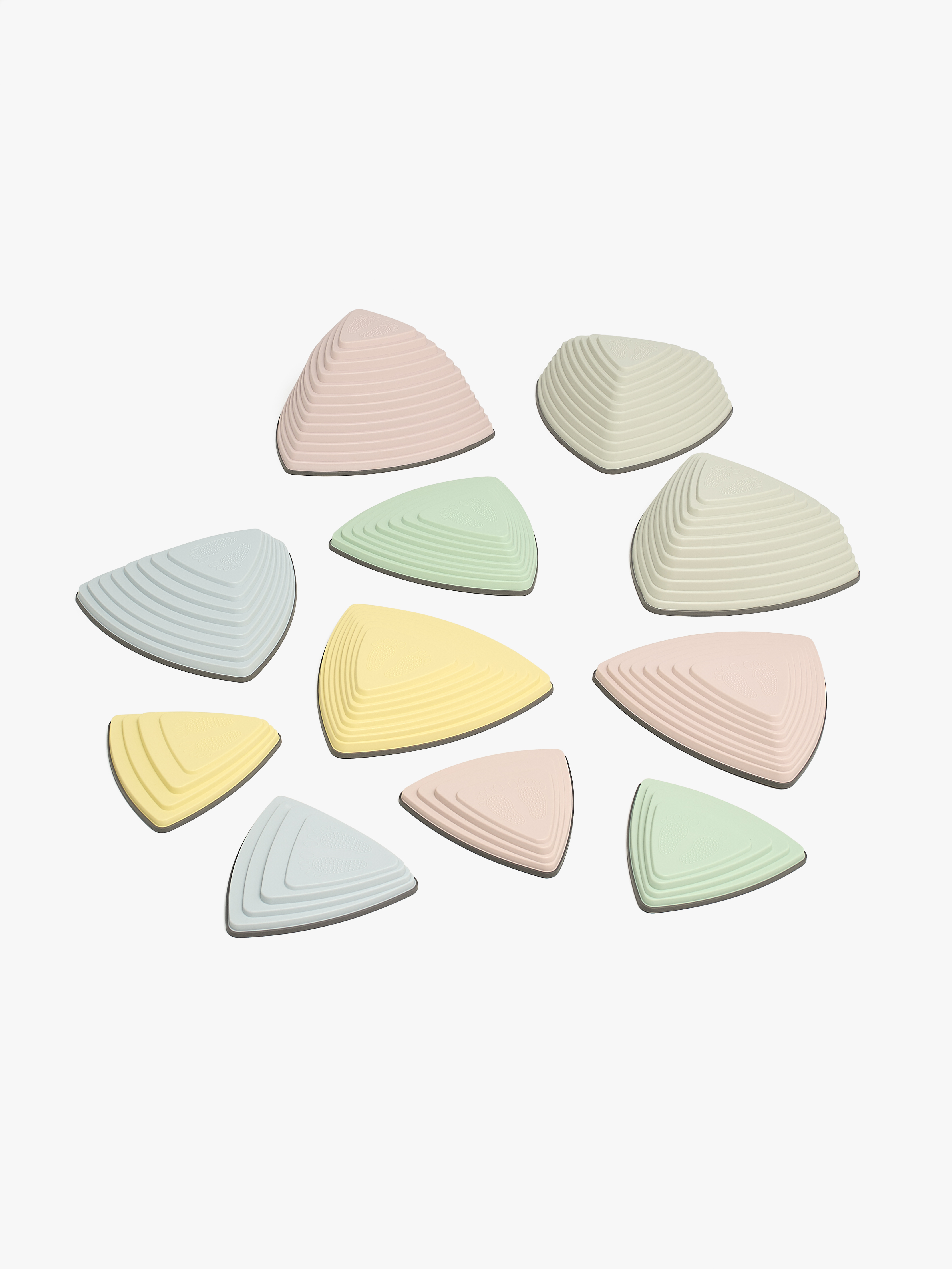 Balanciersteine Dreieck 11er-Set, Pastell
