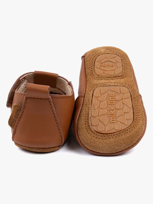 Mikk-Line Leather Hausschuhe, Cognac