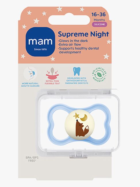 MAM Supreme Schnuller Silikon 16-36m, Blau
