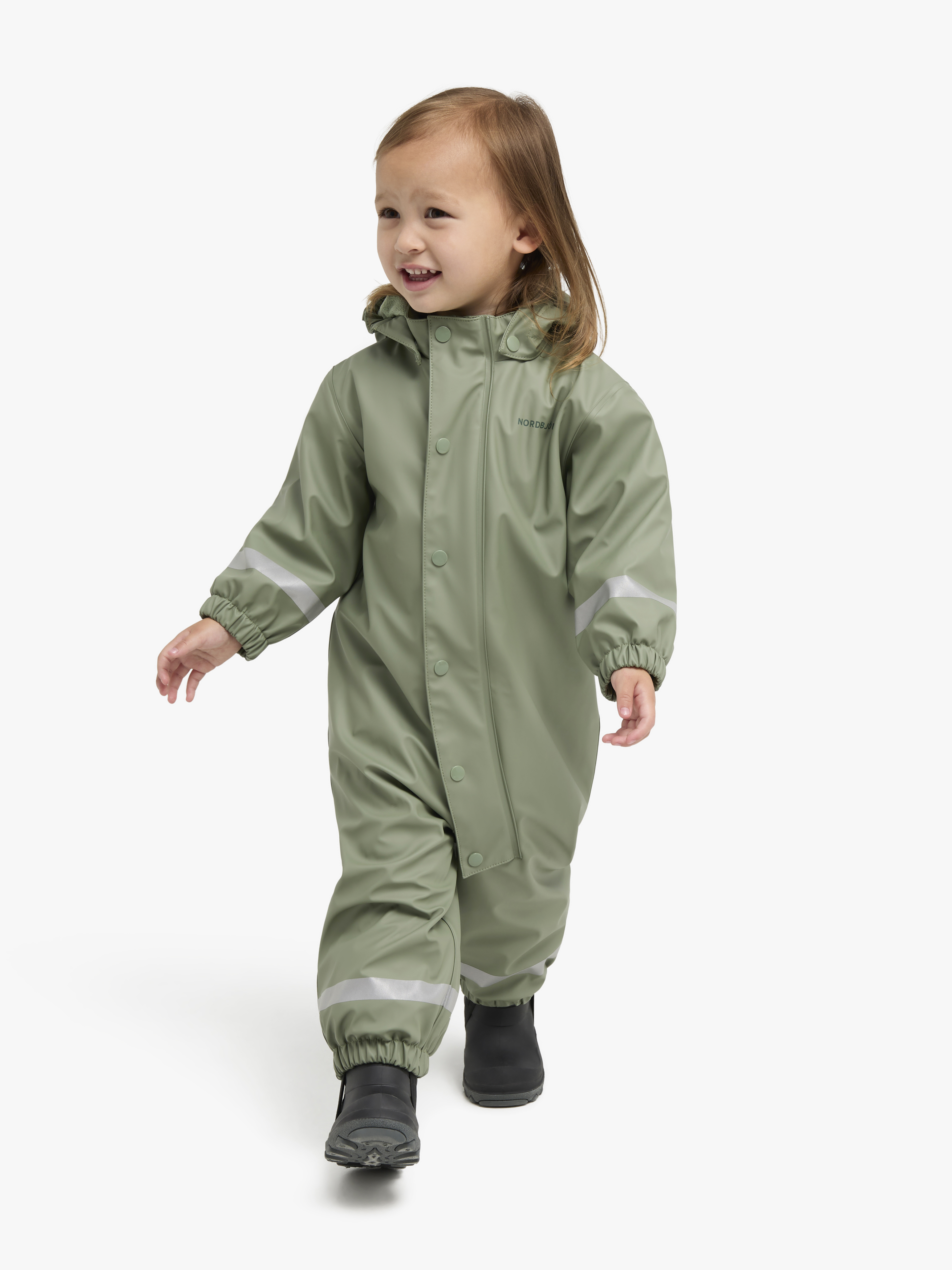 Nordbjörn Nordsjön Gefütterter Regenoverall, Grün, 86