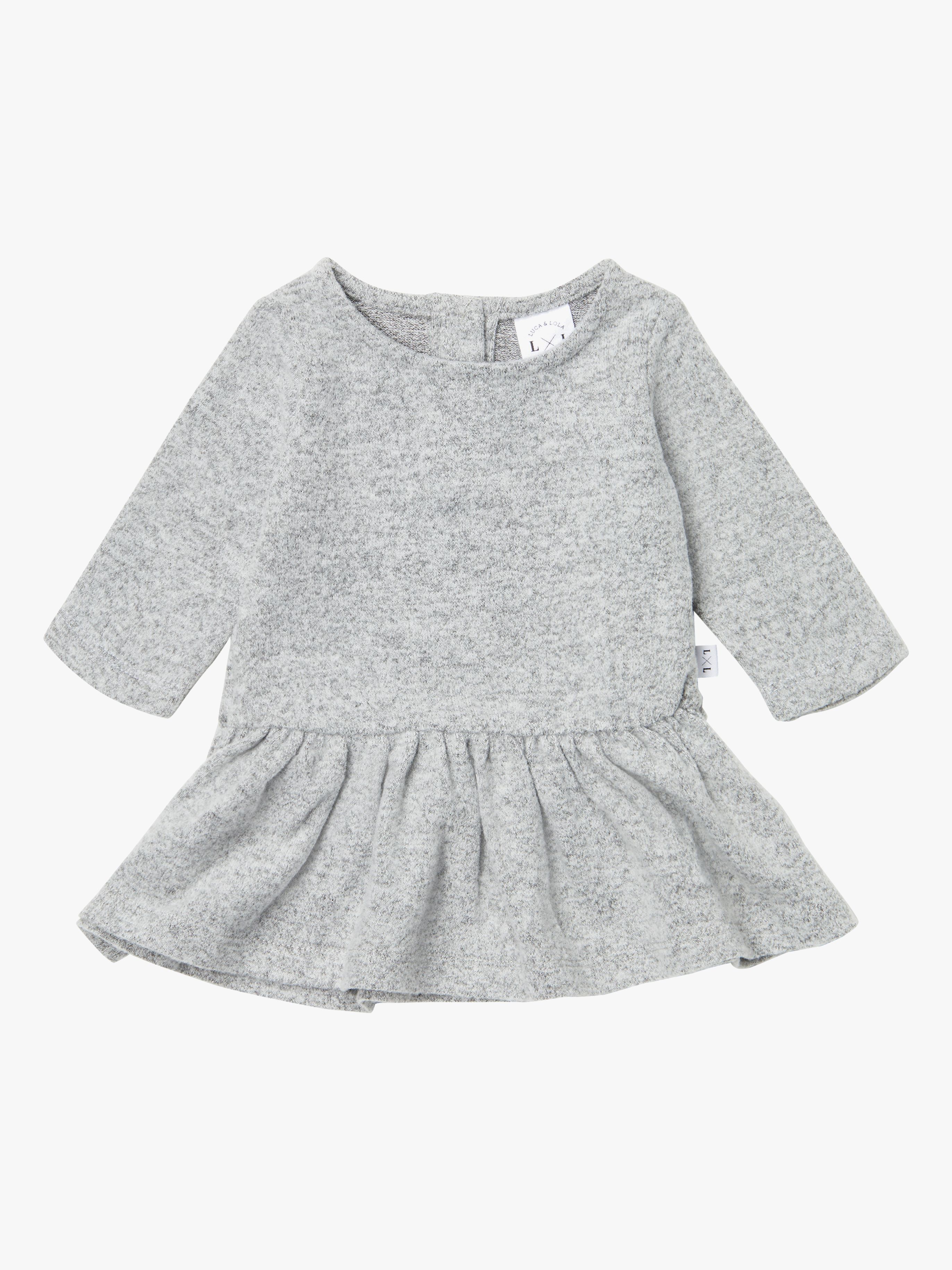 Luca &  Lola Olga Kleid Baby, Grey Melange 80