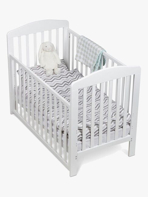 JLY ELLA Dream Lux Gitterbett Dropside mit Babymatex Matratze 60x120, Weiß