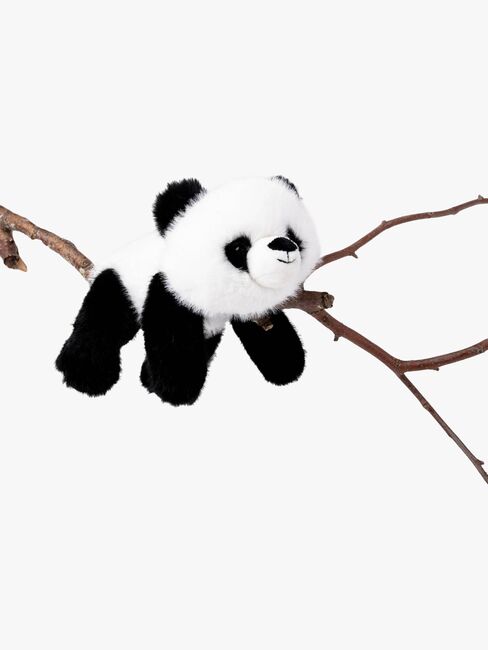 Teddykompaniet Plüschspielzeug Liegender Panda 28 cm, Schwarz/Weiß