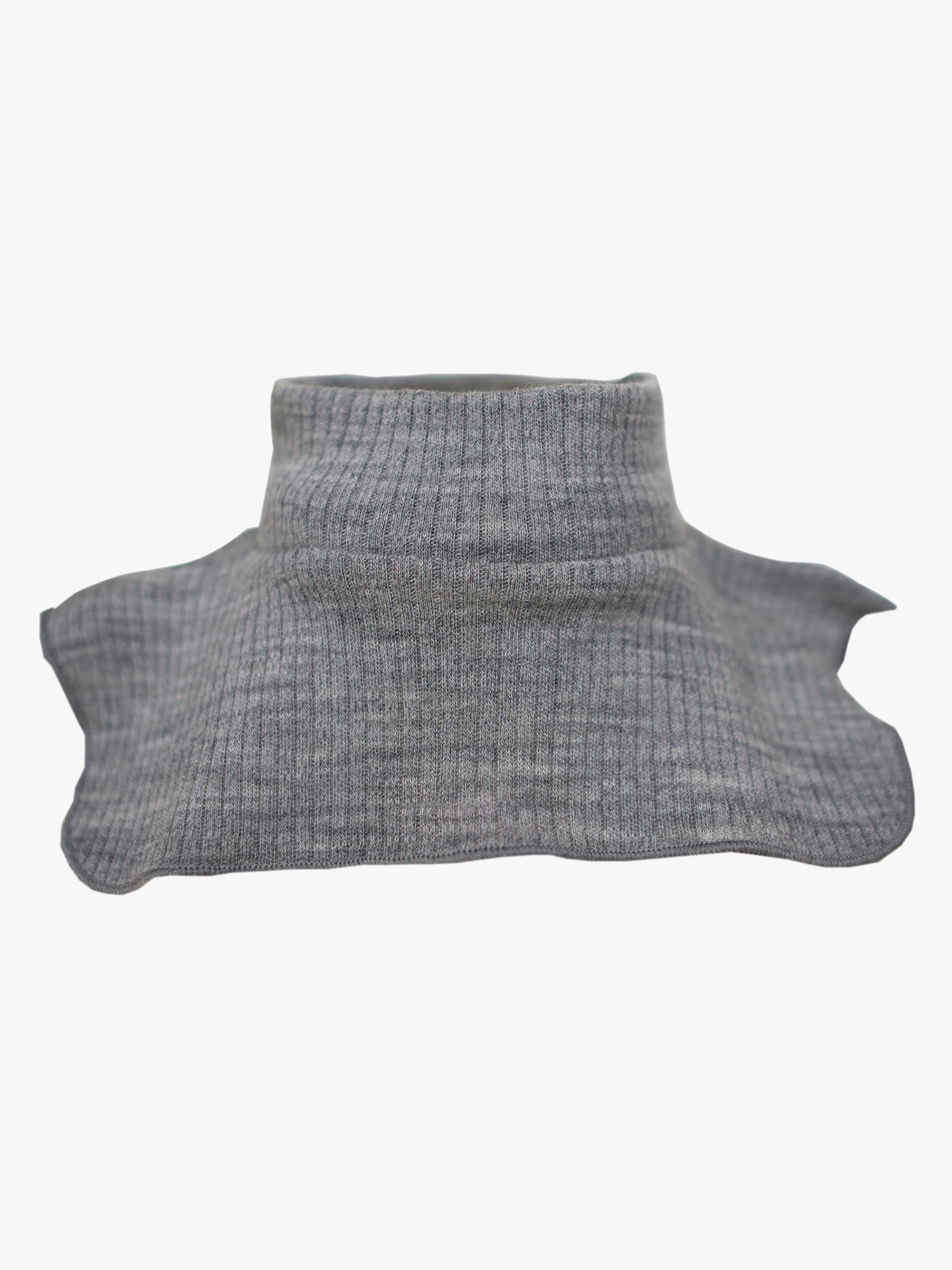 Rib Baby Halswärmer Merinowolle, Grey Melange