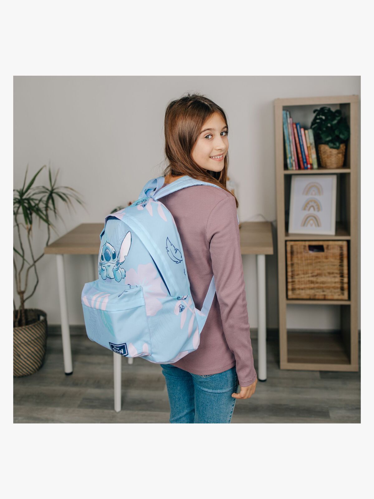 Disney Lilo and Stitch Rucksack 8L, Hellblau