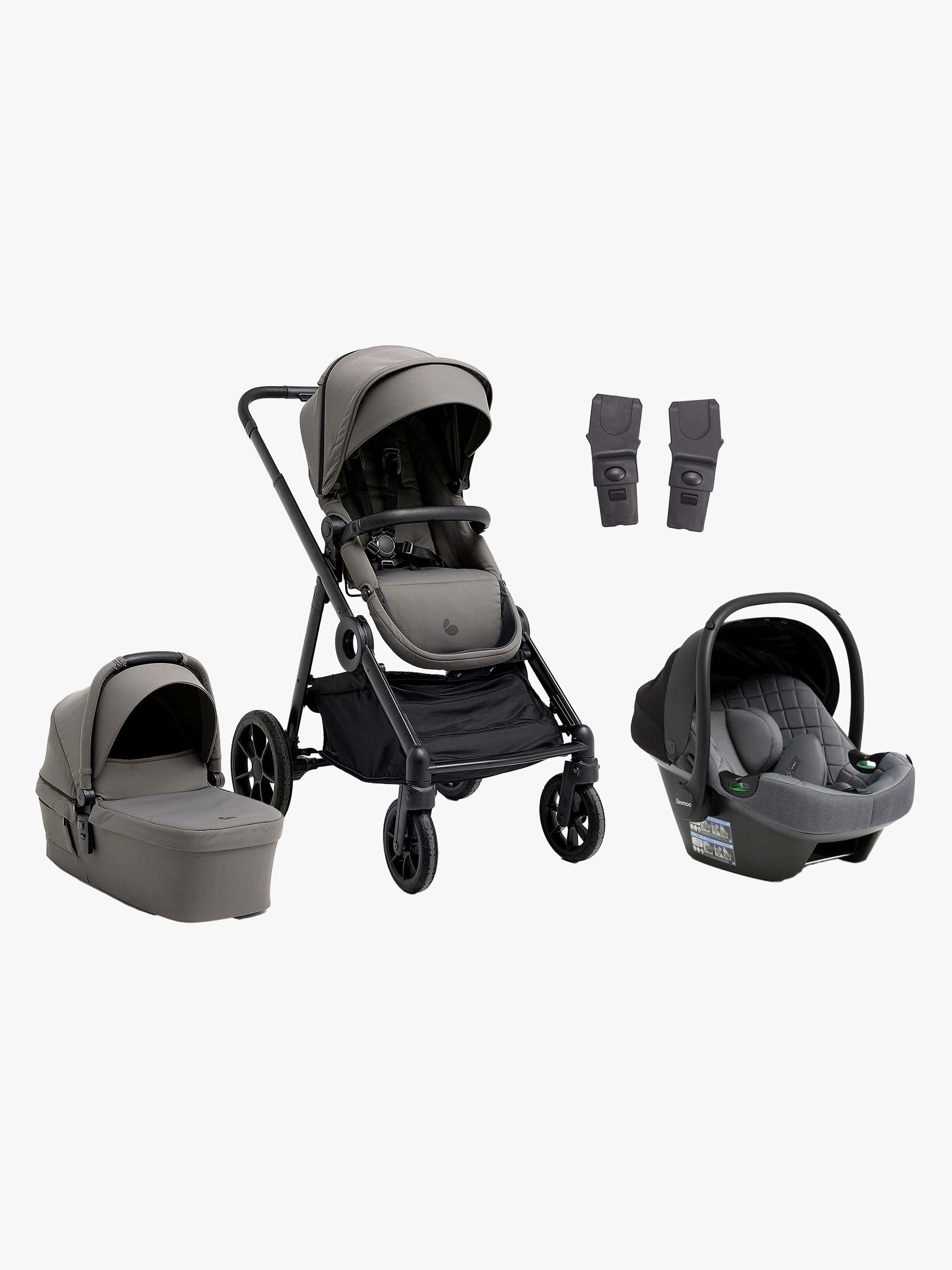 Beemoo Pro Multi 2 Kombiwagen inkl. Route i-Size Babyschale, Mocha Grey/Mineral Grey