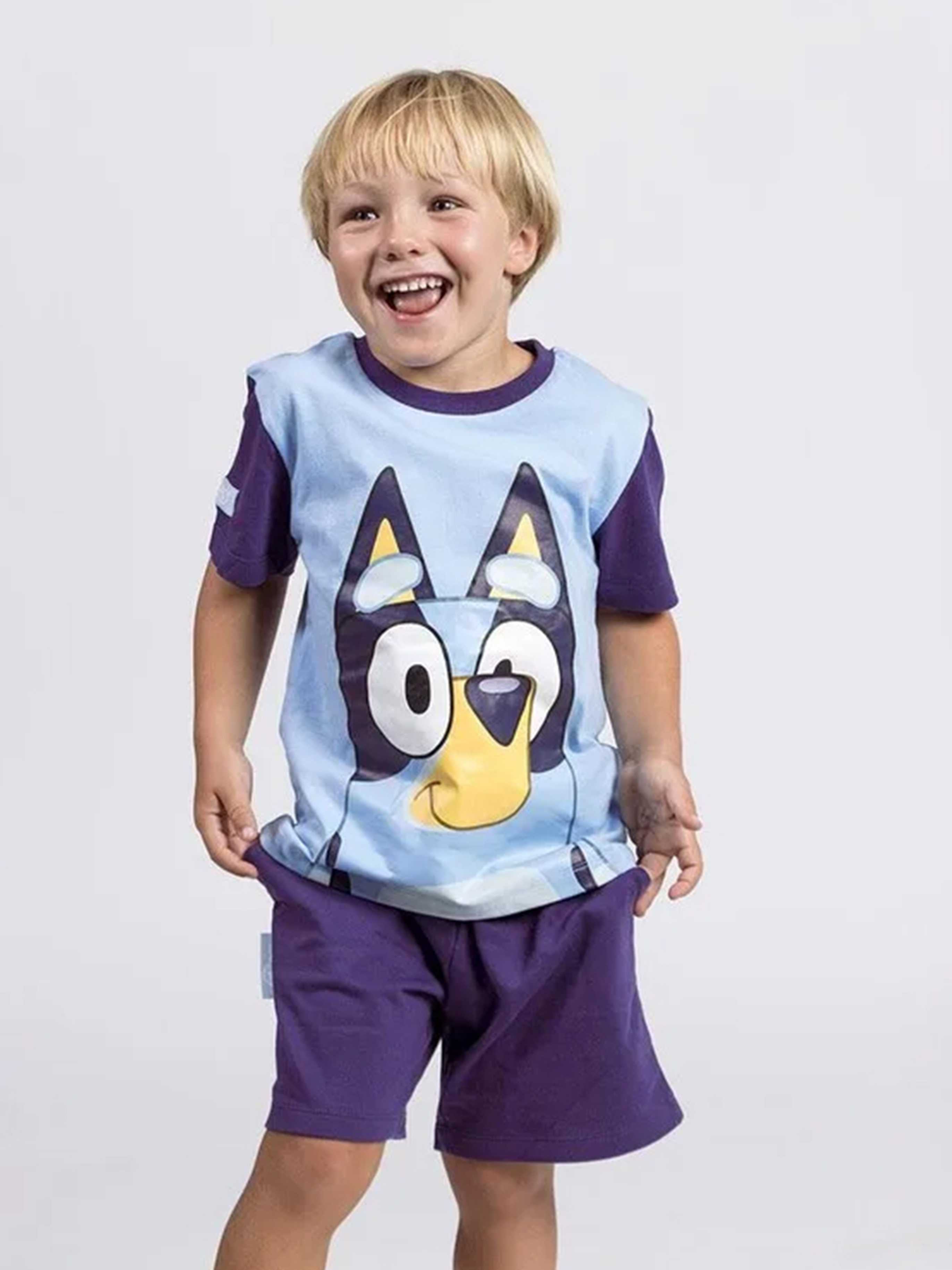 Bluey T-Shirt Und Shorts Set, Blau, 116-122