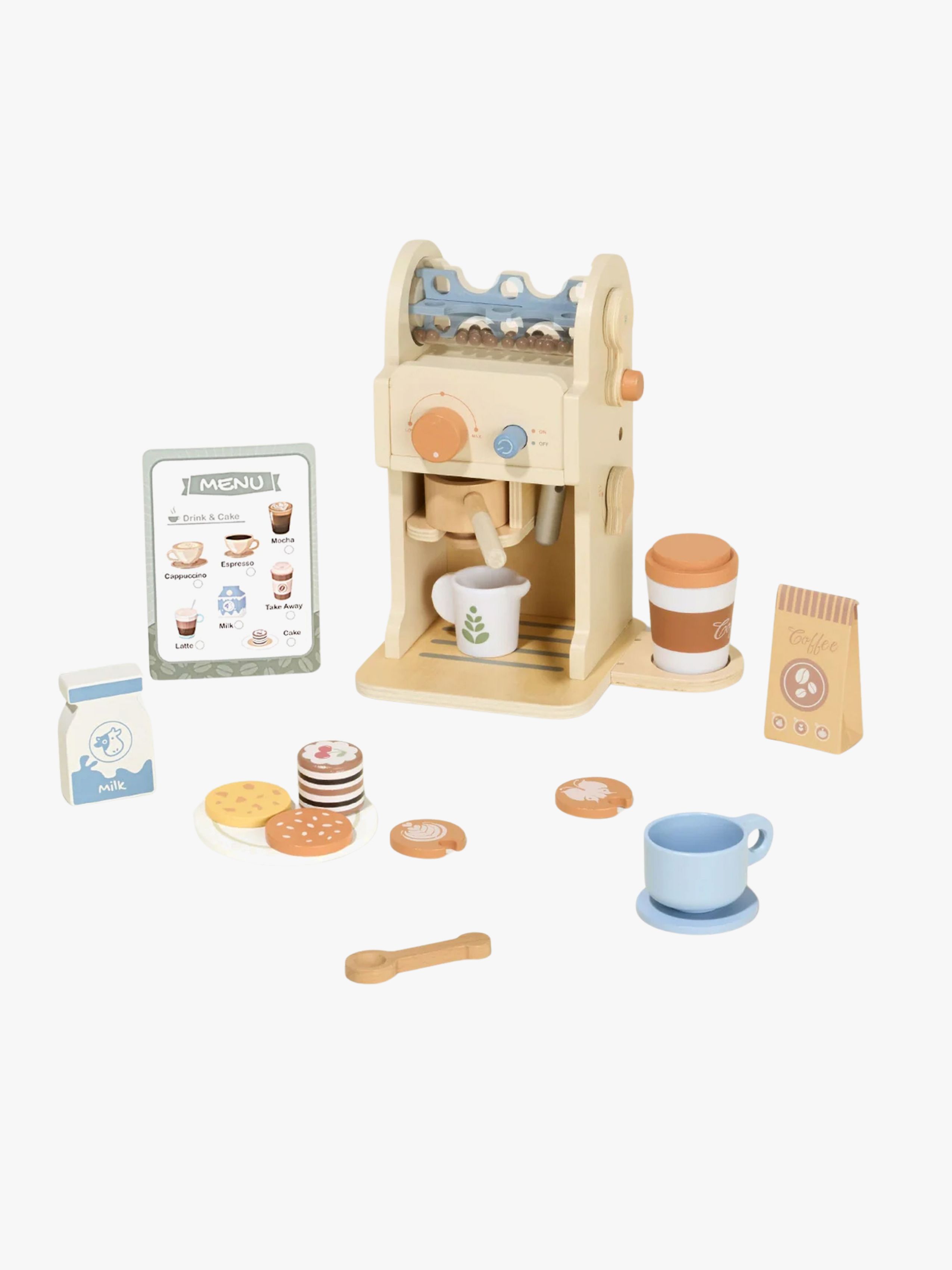 Tooky Toy Kaffeemaschine, Beige