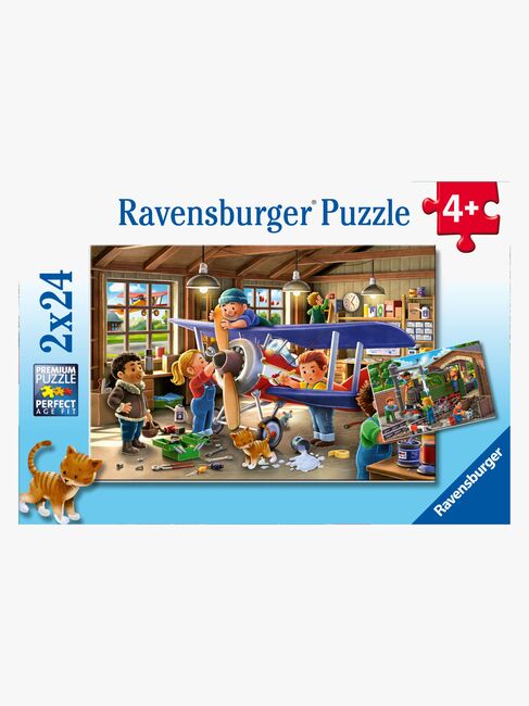 Ravensburger Airplane & Train Repairs Puzzles 2x24 Teile