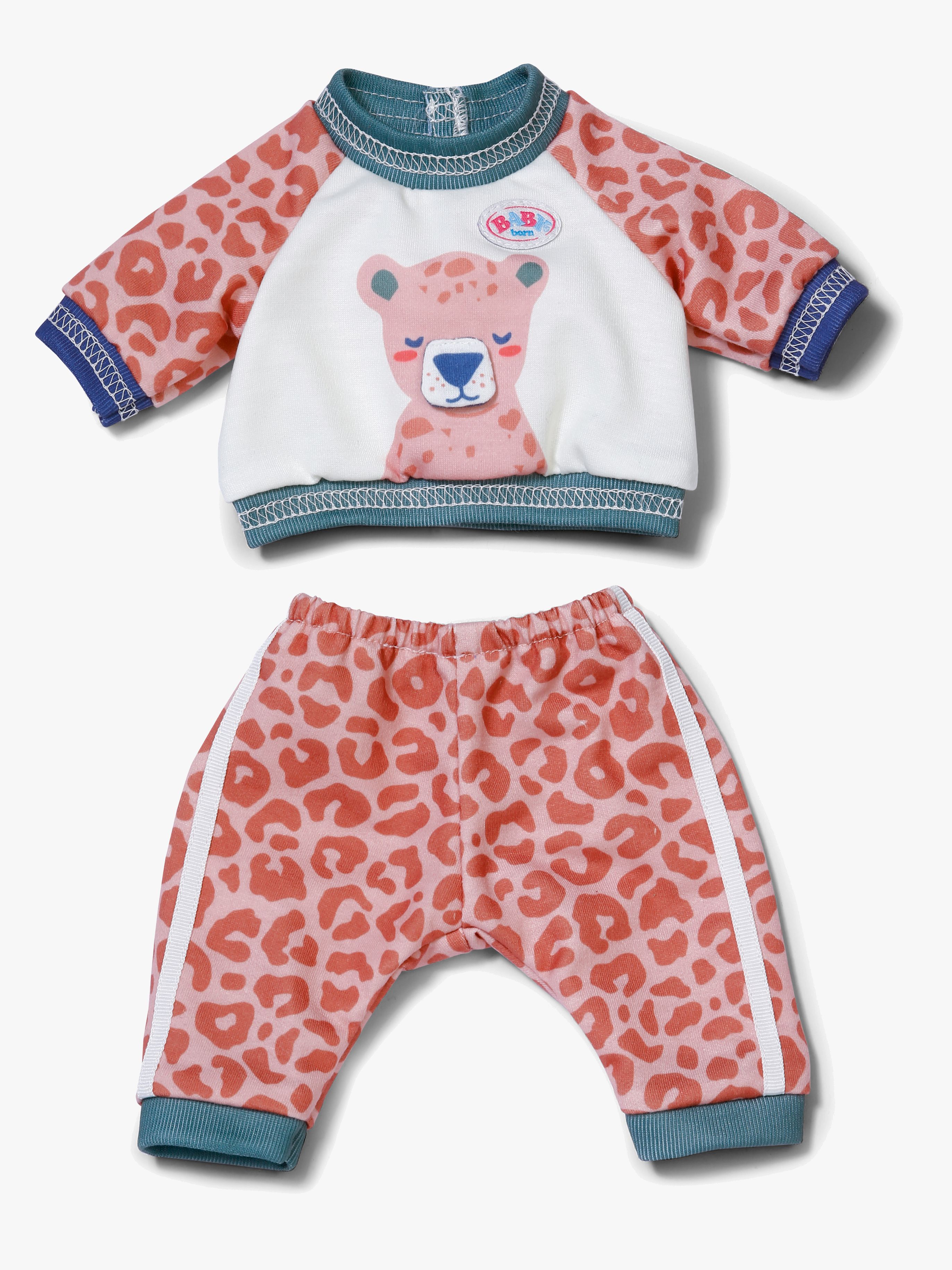 Puppenkleidung Jogginganzug Leopard 36 cm