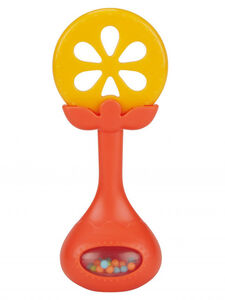 Babyono Ortho Beißspielzeug mit Rassel Orange