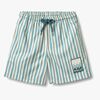 Wheat Hansi Badge Badehose, Aqua Stripe