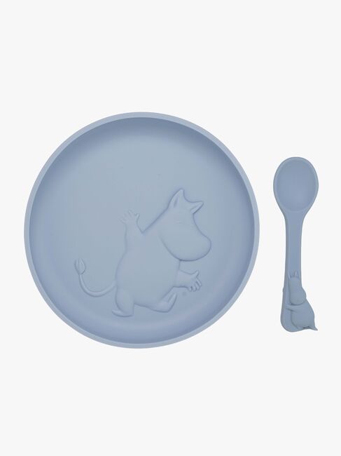 Mumin Geschirr-Set Silikon, Sky Blue