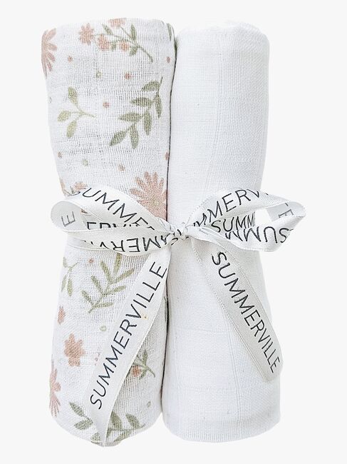 Summerville Organic Musselintuch 2er-Pack, Blossom