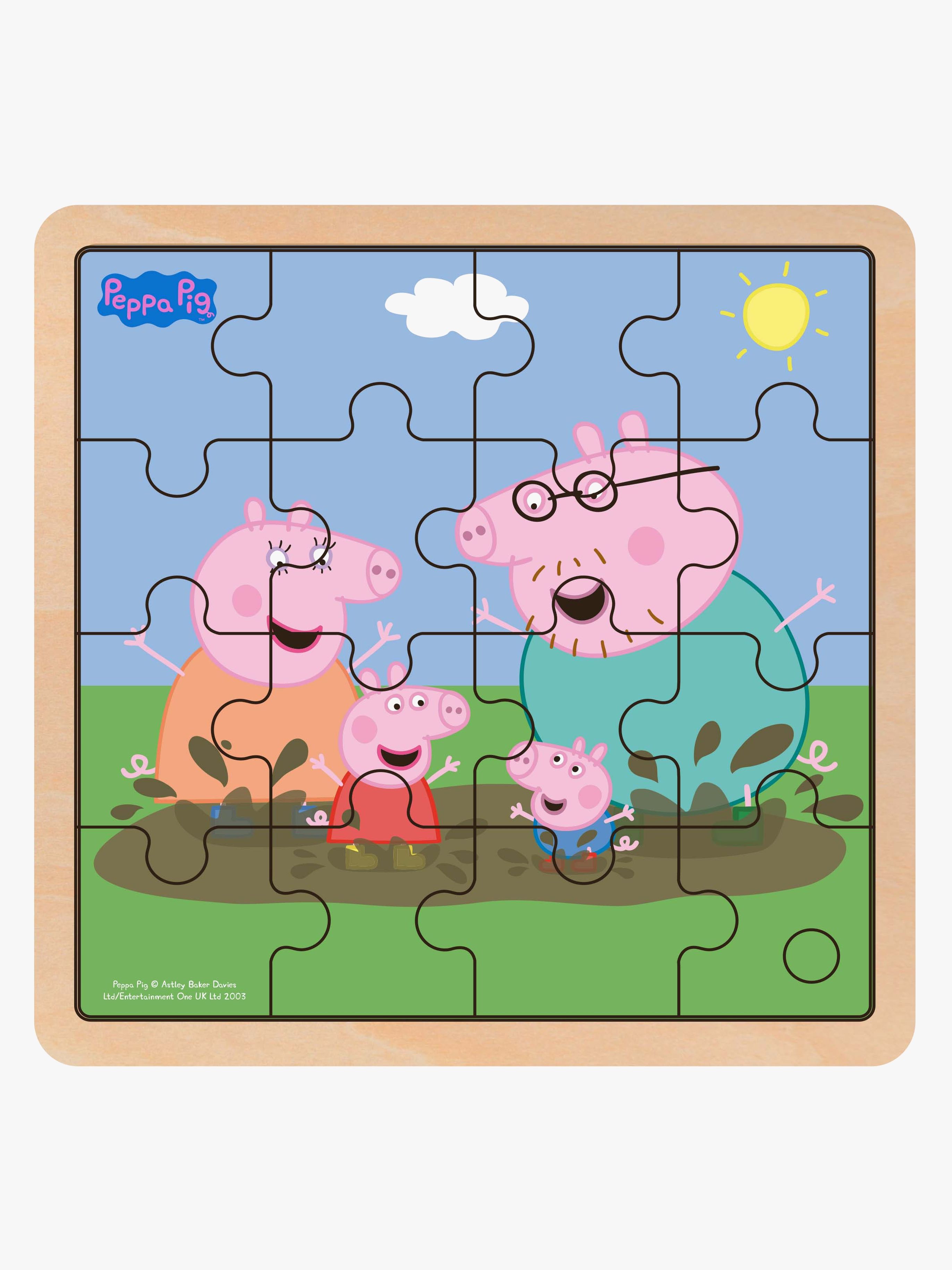 Peppa Wutz Holzpuzzle 16 Teile Matsch