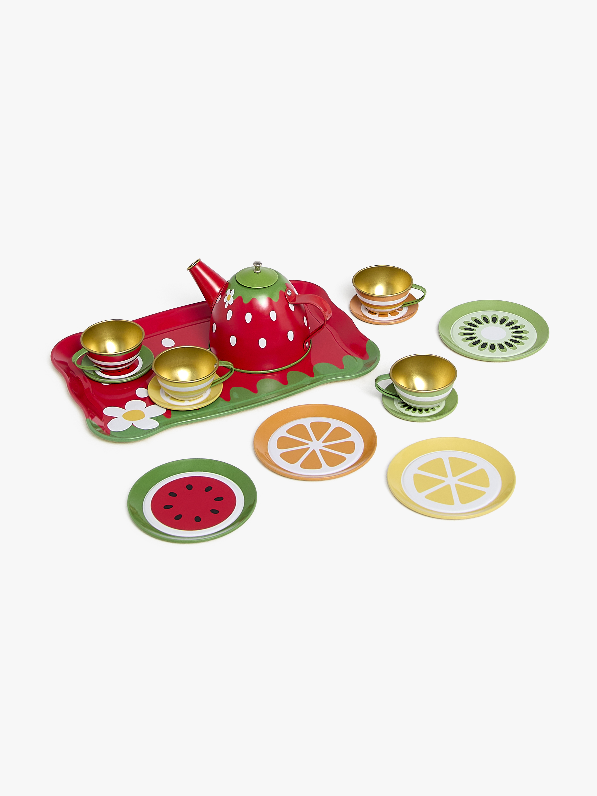 Fruity Teeservice aus Metall