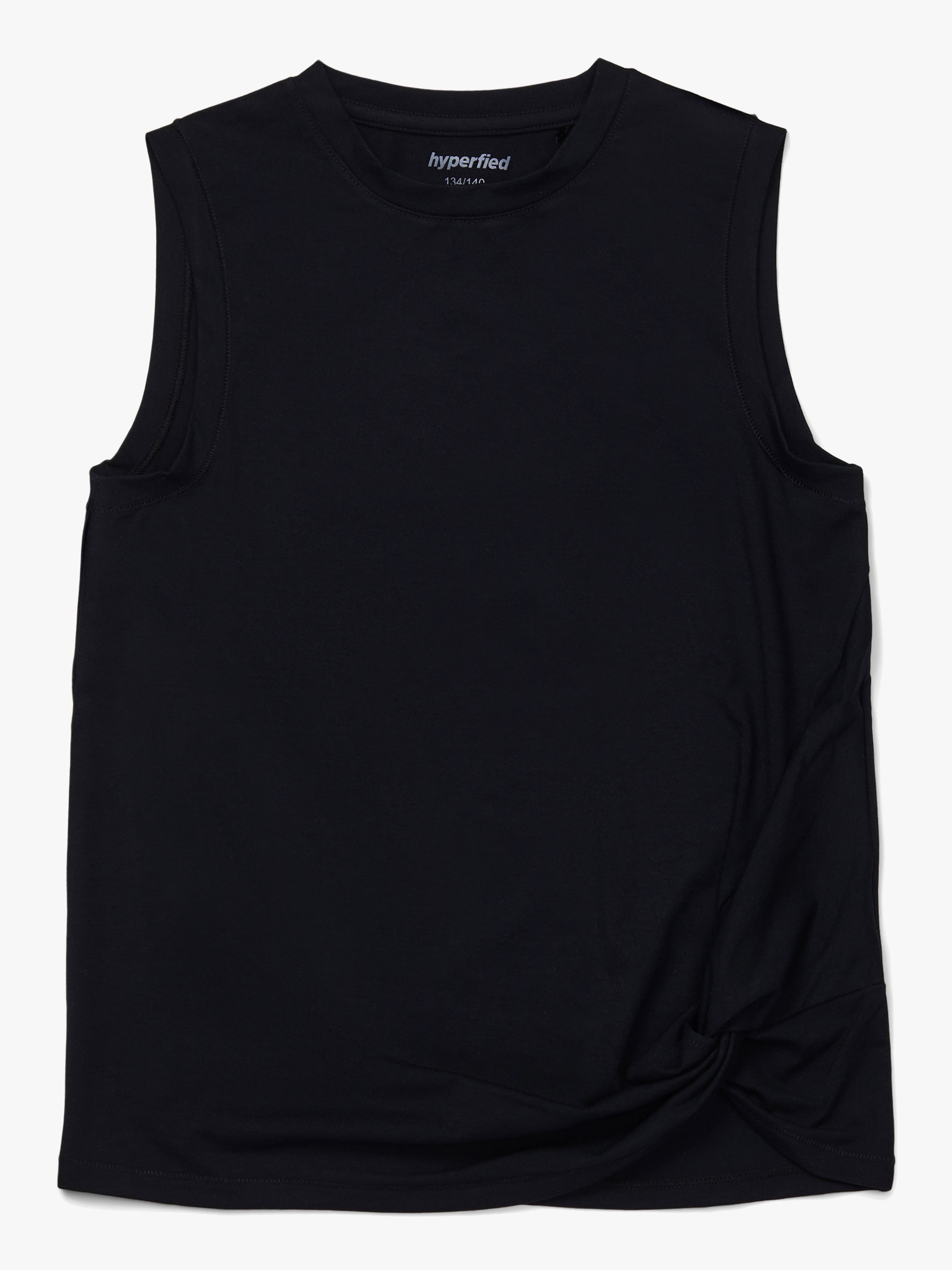 Jersey Knot Tank Top, Anthracite 158–164