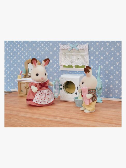 Sylvanian Families Puppenhausmöbel Reinigungsset Wäsche & Staubsauger