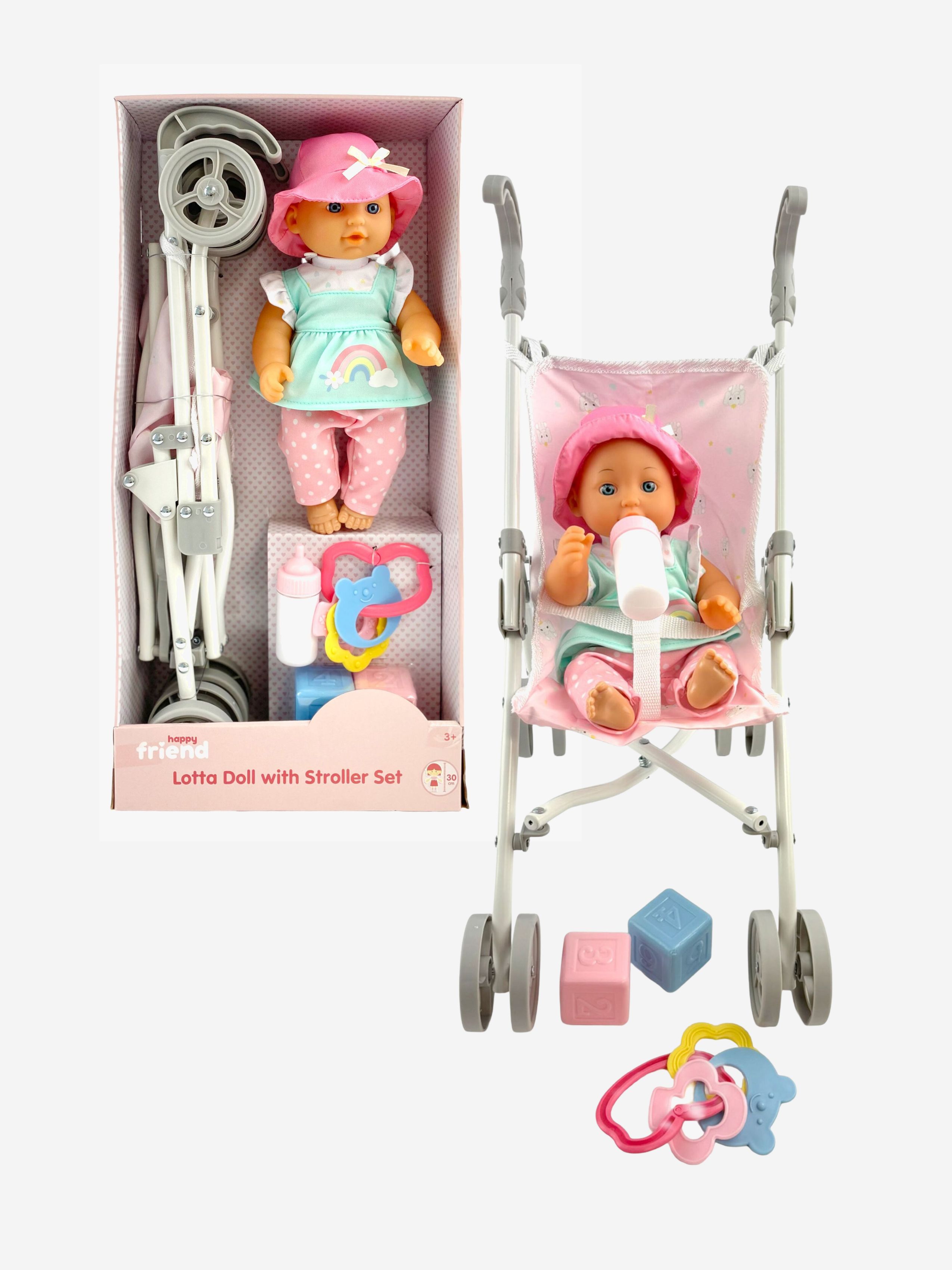 Happy Friend Puppe mit Wagen Lotta 30 cm