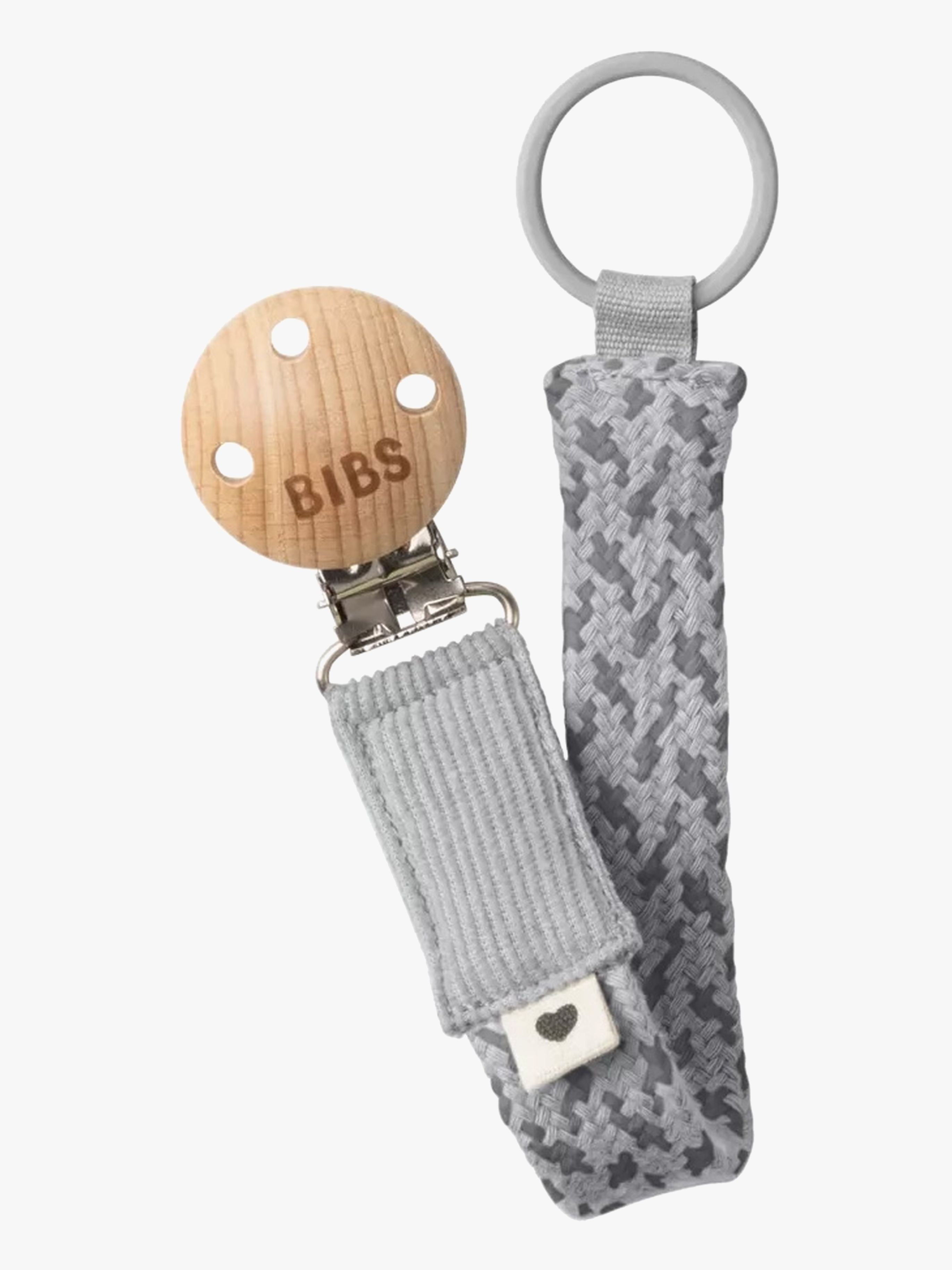 BIBS Schnullerhalter Pacifier Braid, Cloud/Iron