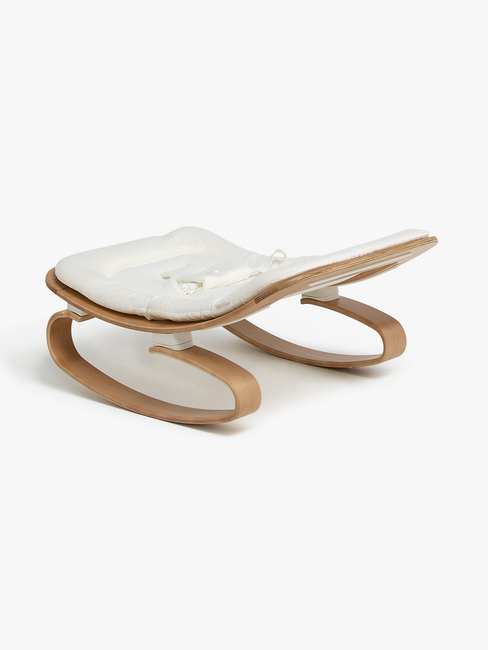 Beemoo PLAY Nordic Babywippe, White/Wood