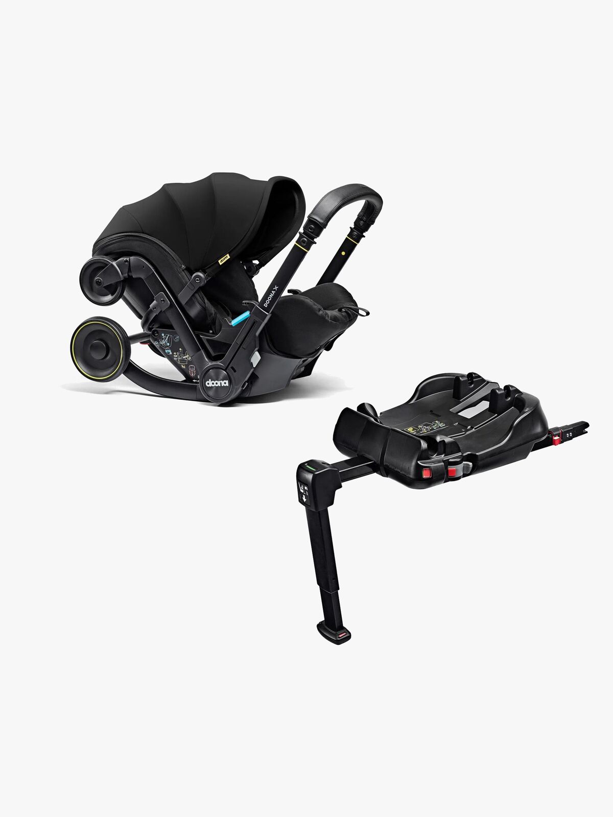 Doona X Babyschale inkl. ISOFIX-Basis, Nitro Black