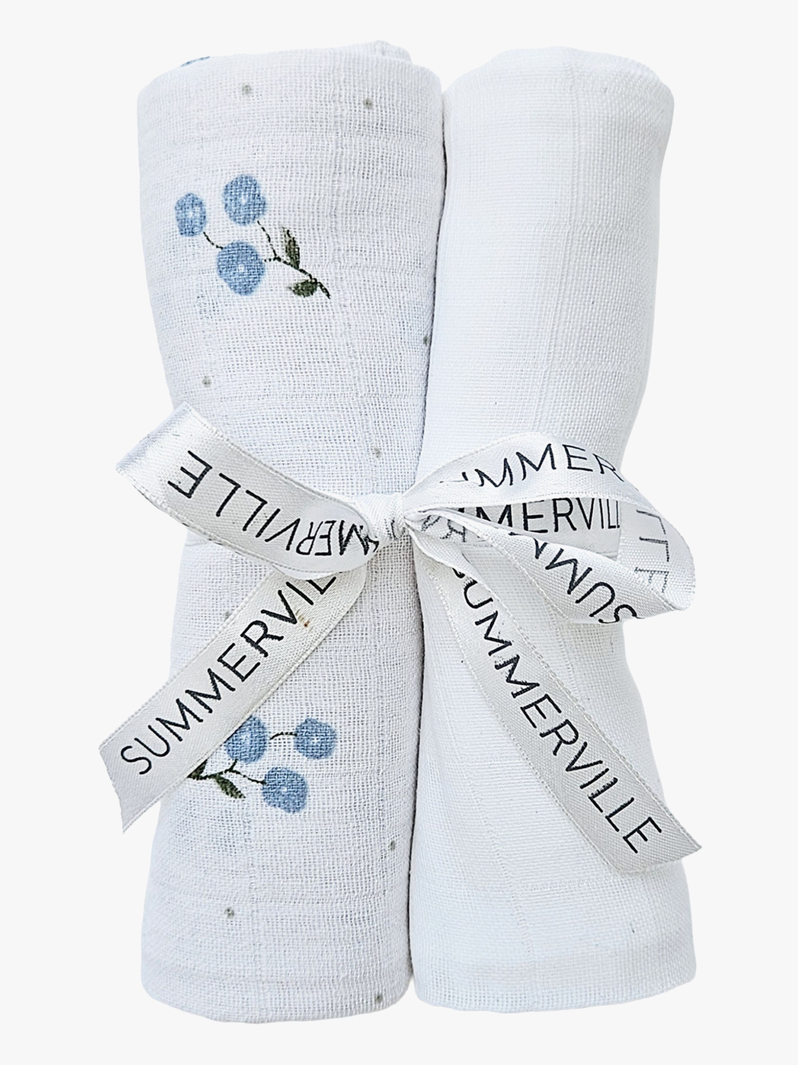 Summerville Organic Musselintuch 2er-Pack, Bluebell