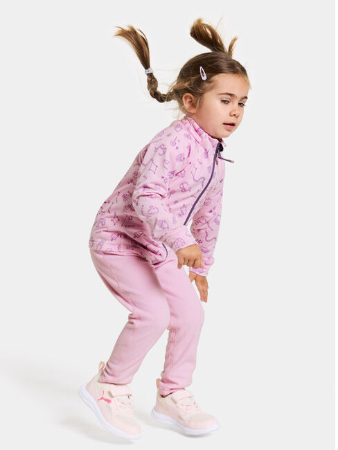 Didriksons Jadis Pullover mit Reißverschluss, Doodle Orchid Pink