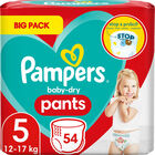 Pampers Baby Dry Pants Windeln Größe 5, 12-17 kg, 54er-Pack
