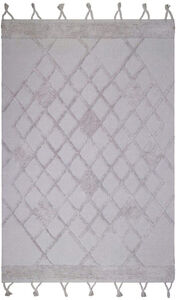Nattiot Grauer Teppich mit Fransen, 170x110 cm