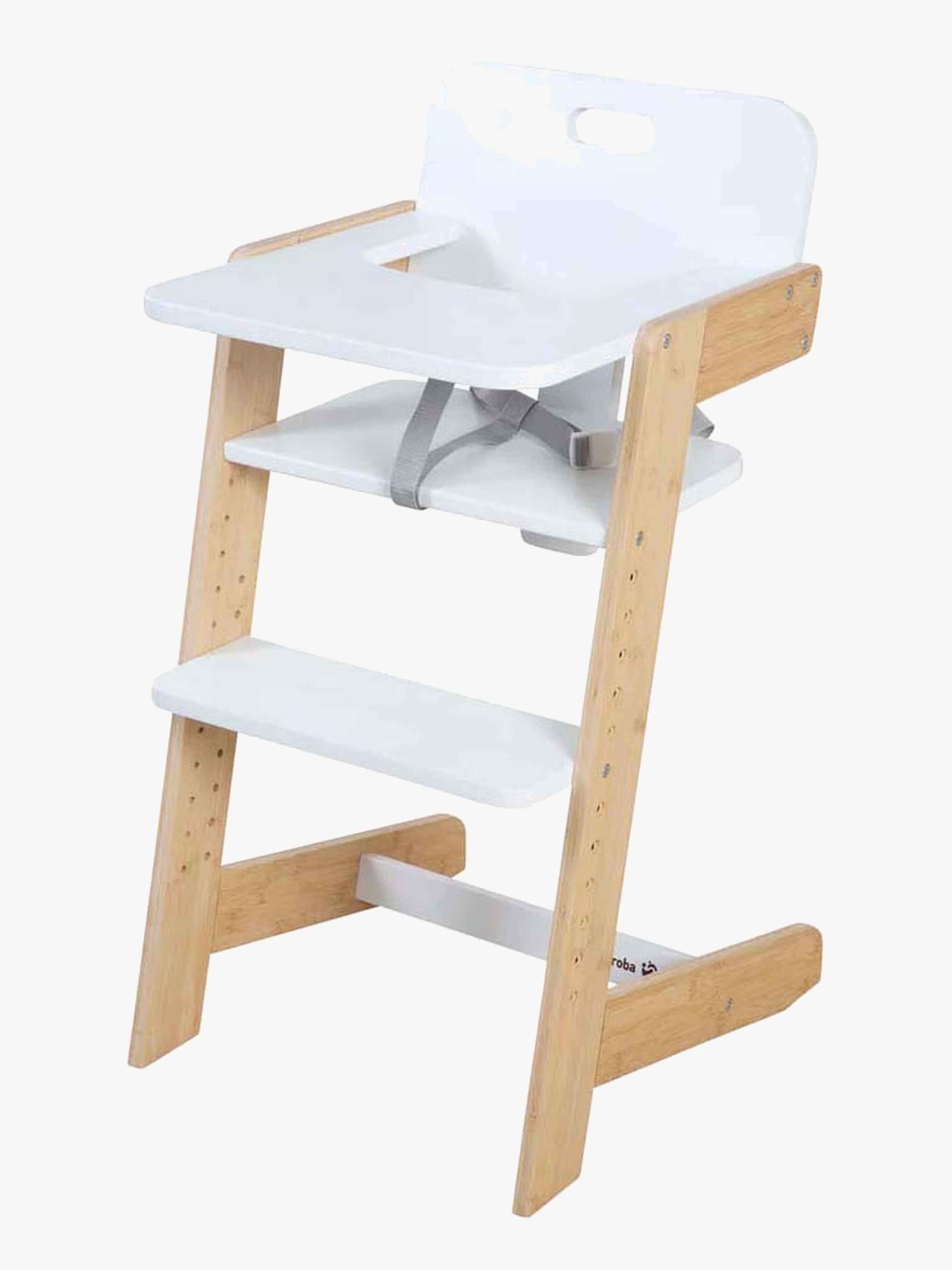 Roba Nature Up Hochstuhl, White/Bamboo
