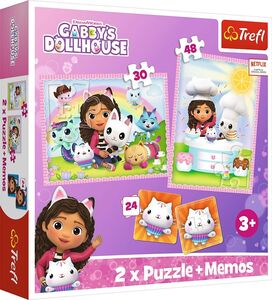Trefl Gabby's Dollhouse Puzzles 2-in-1 + Memo-Spiel