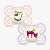 MAM Perfect Night Schnuller Silikon 2er-Pack 0-6m, Rosa