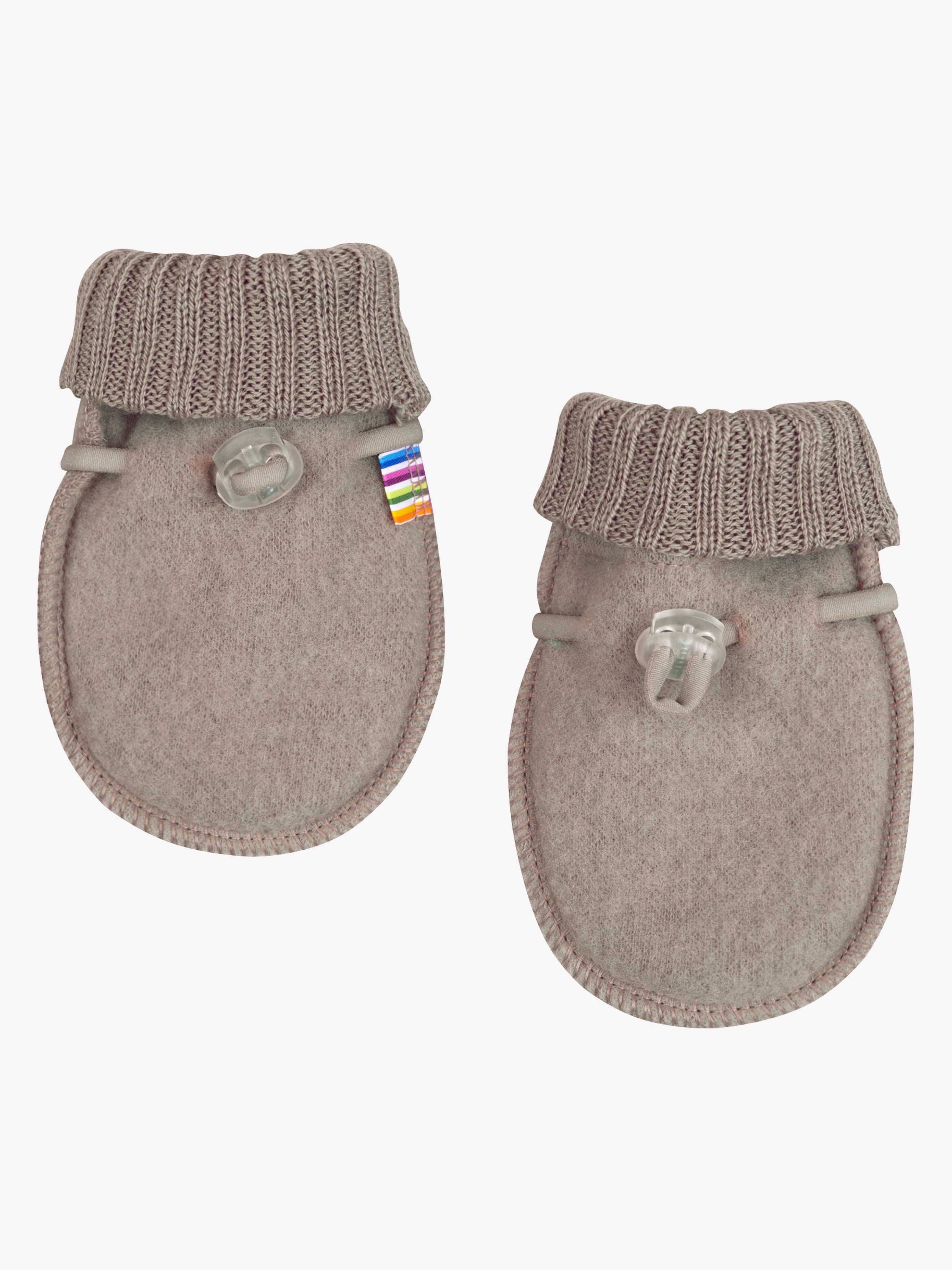 Joha Fäustlinge Merinowolle, Sesame Mel, 80
