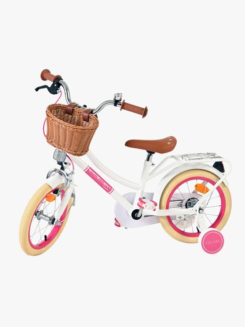 Volare Excellent Fahrrad mit Korb 14 Zoll, Weiß