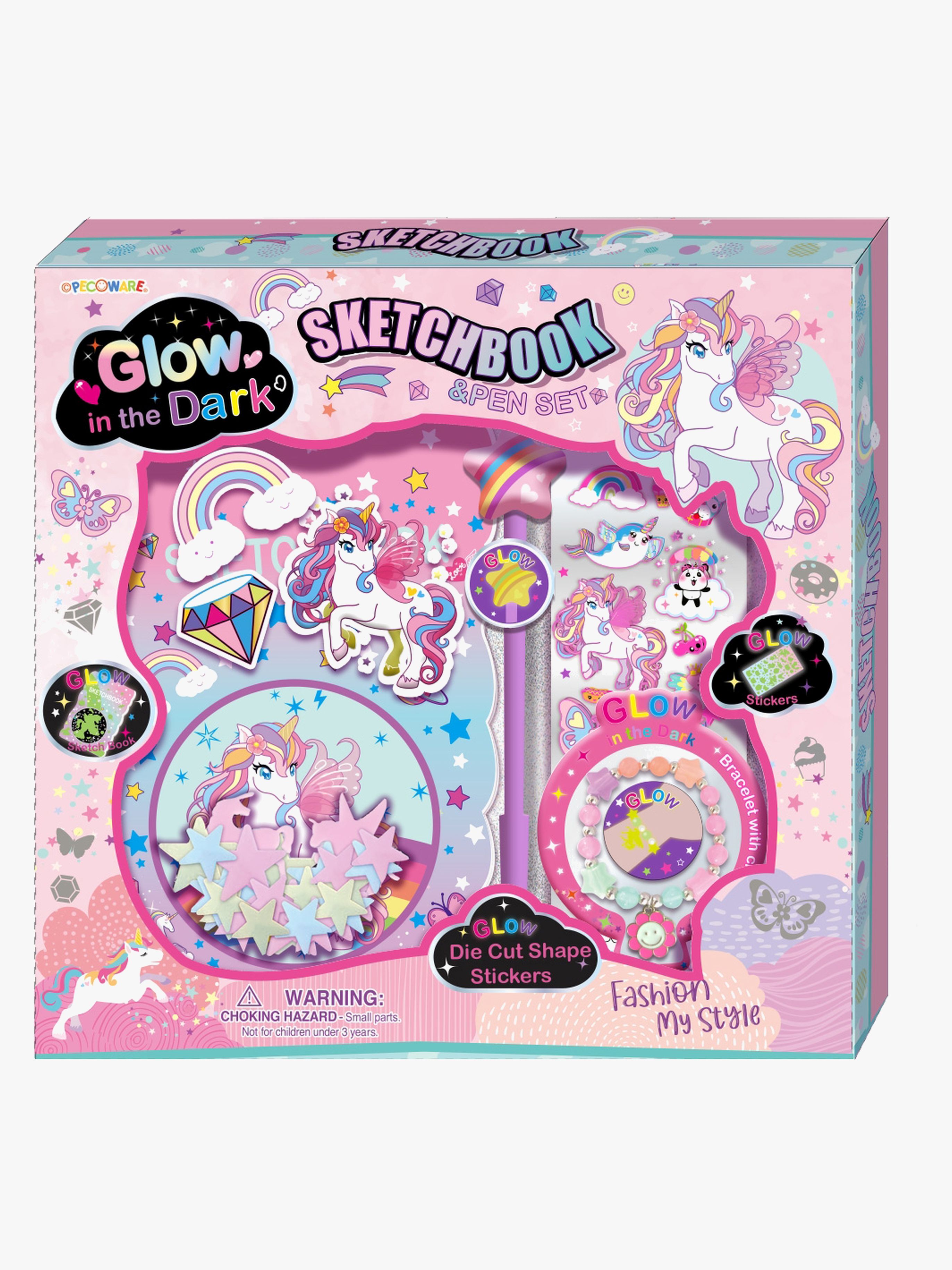 Notizbuch Glow in the Dark mit Accessoires