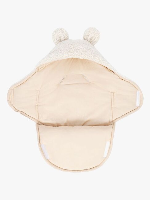 MeowBaby Bearly Pucktuch mit Bärenohren, Cream