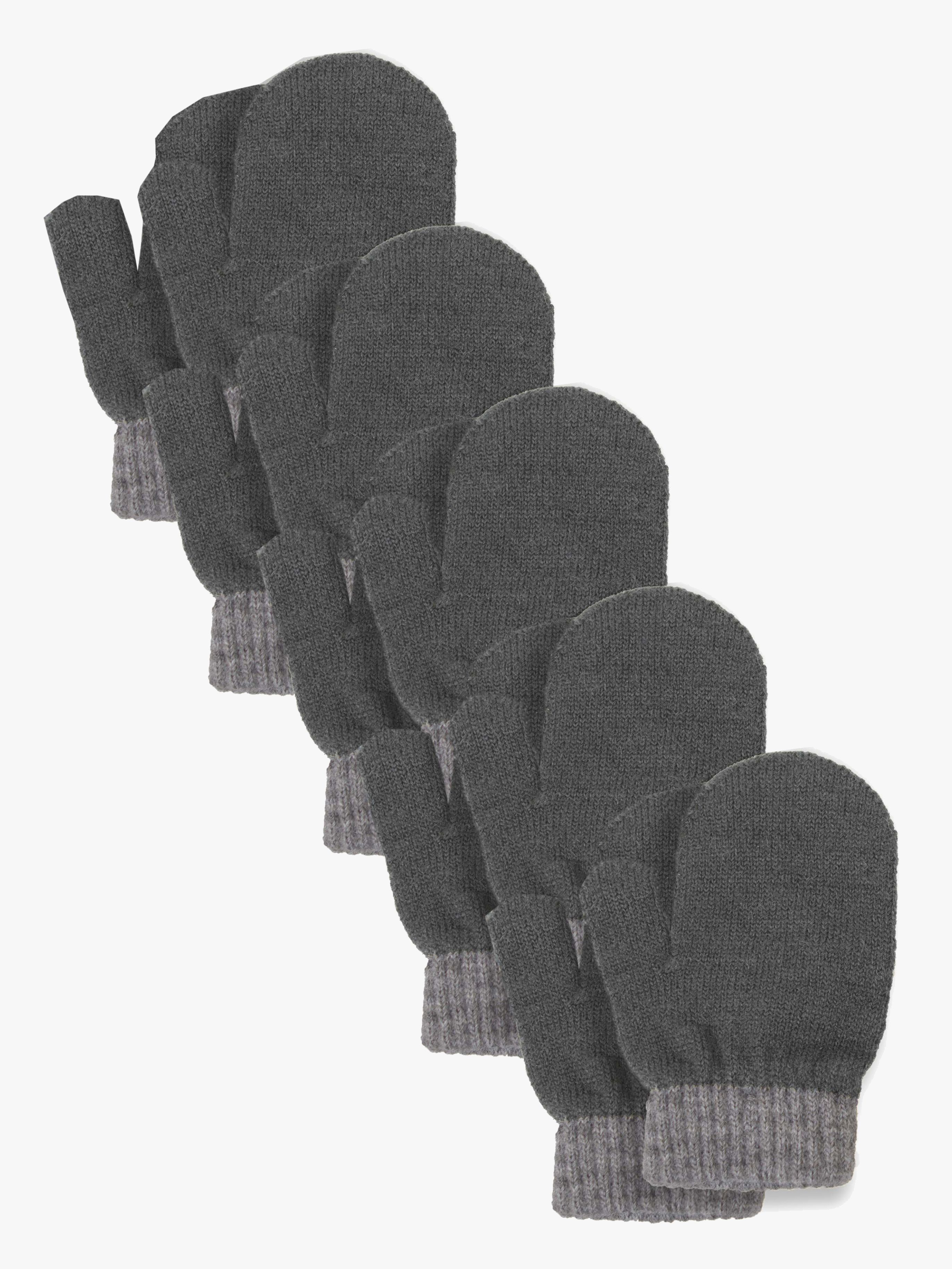 Lindberg Sundsvall Fäustlinge Wollmischung 5er-Set, Anthracite/Grey