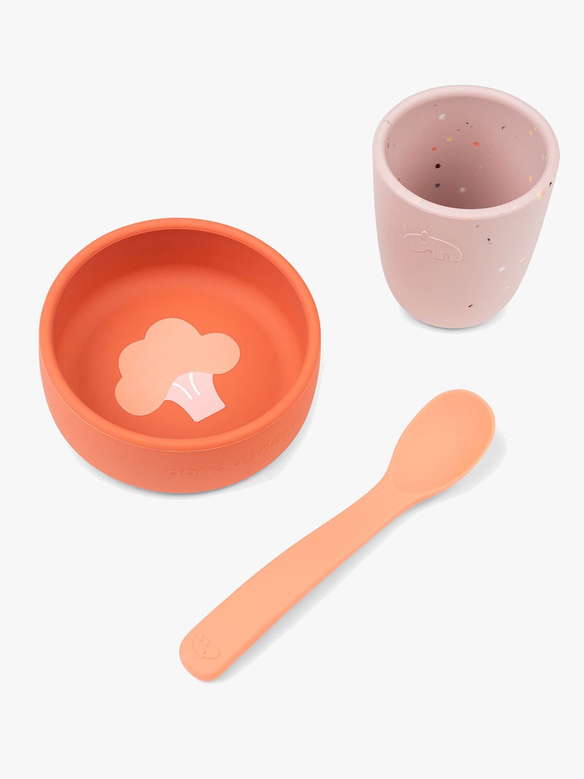 Done By Deer Silikon Geschirr-Set, Papaya